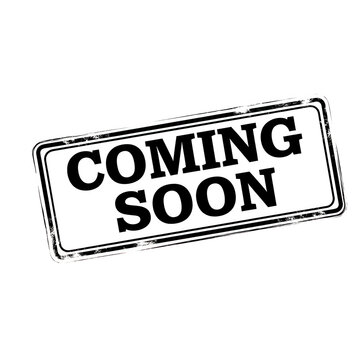 Coming soon rubber stamp icon on transparent background with grunge.