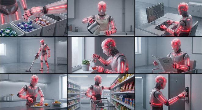Robot working on human activities