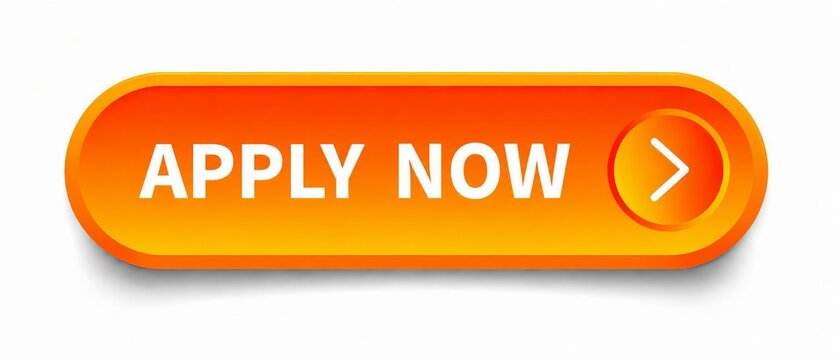 Bright orange apply now call to action button with arrow