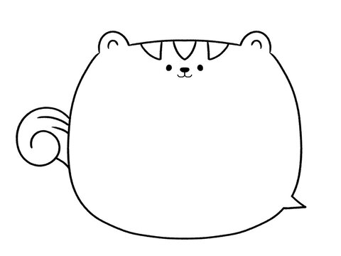 白黒　りすの吹き出し
