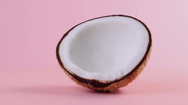 Fresh Half Coconut Close Up