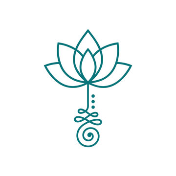 Mindful Lotus Blossom Unalome for Serenity and Awakening