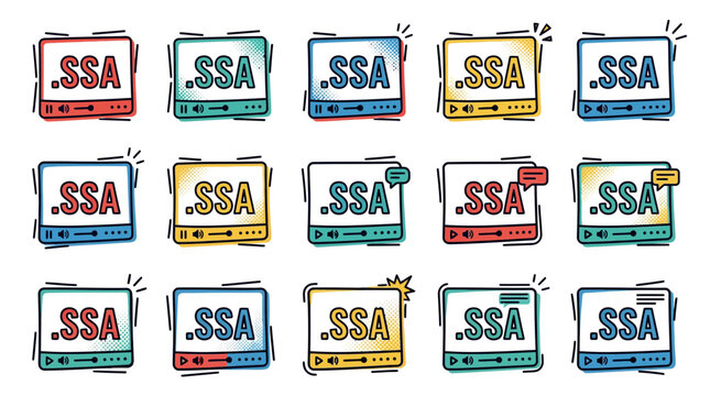 Subtitle File Icons (.SSA & .ASS) - Digital Media Technology Collection