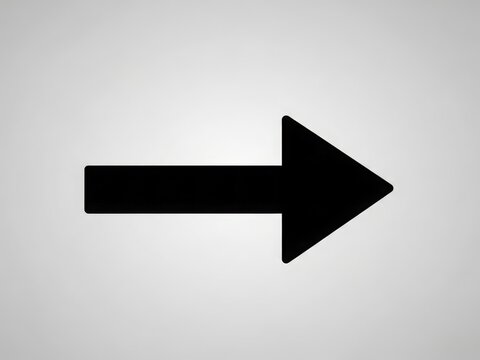 Simple black right pointing arrow icon