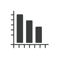 Obraz premium 2d bar graph, black and white for ui use 