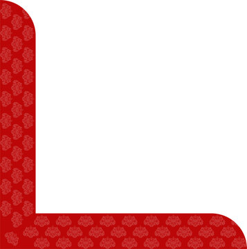 Traditional indonesian batik cuwiri corner border illustration
