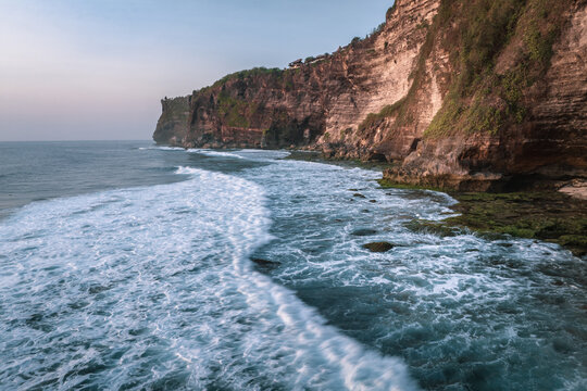Aerial view of the natural scenery of the Karang Boma Cliff cliffs in Bali, Indonesia