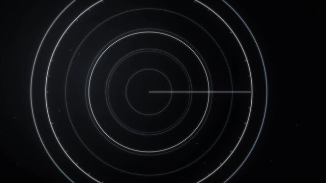 Futuristic medical technology background animation with glowing radar rings sweeping and digital scan movement