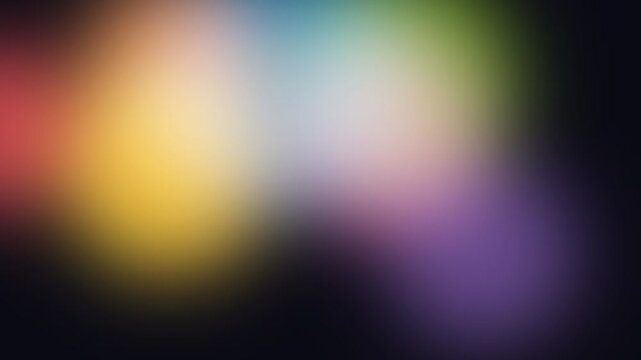 Vibrant multicolored light spectrum animation moving fluidly across a dark background creates an ethereal atmosphere featuring soft glowing gradients of yellow blue and magenta hues in this mesmerizin