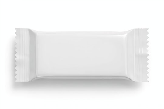Blank candy bar packaging isolated on white background. Ideal for ads.