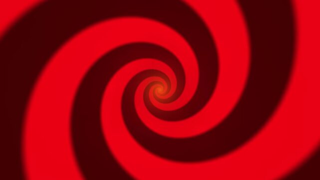 Hypnotic Red Spiral Spinning Vortex Abstract Motion Background Loop