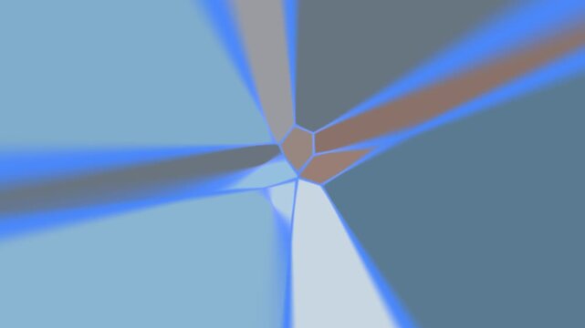 Modern Abstract Geometric Pattern with Glowing Blue Lines and Soft Colors