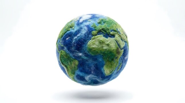 Stylized 3D planet Earth globe model.