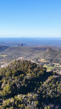 Panoramic View of Warrumbungle National Park Volcanic Mountain Range