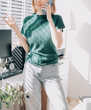 Business asian woman using mobile phone during checking an email or social media on internet. accounting financial concept.