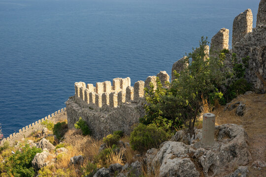 Alanya Castle, Turkey &ndash; Ancient Fortress Walls Overlooking the Mediterranean Sea
