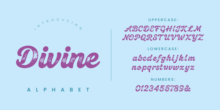 Divine smooth graceful cursive script typeface for luxury cosmetic branding and elegant product packaging