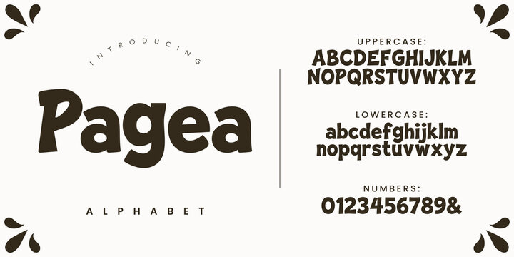 Pagea Playful Font Alphabet Vector Design Cute Typography Style Cartoon Art Text Lettering