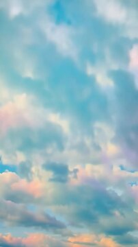 A Tranquil Sky Transformed: A Beautiful Daytime Transition Exhibiting Soft Cloud Patterns and Serenity Captured in Two Frames