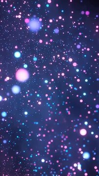 A Stunning Dance of Colorful Bubbles in a Cosmic Galaxy: An Abstract Visualization of Light and Vivid Colors in a Dreamy Background