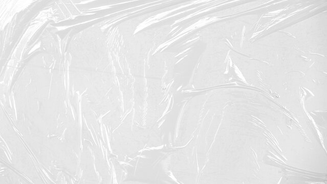 Plastic wrap texture overlay effect. Polyethylene packaging for vinyl or cd cover. Shrink crumpled plastic sleeve, mockup illustration