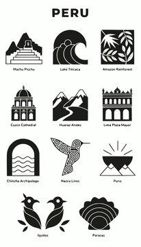 Peru Icons: Machu Picchu, Lake Titicaca, Amazon, Cusco, Andes, Lima, Chincha