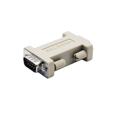Null modem adapter with DB9 connectors
