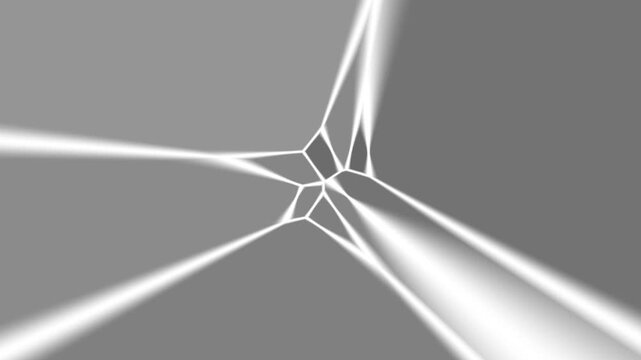 Dynamic Abstract Geometric Light Rays Fracturing on Monochrome Background