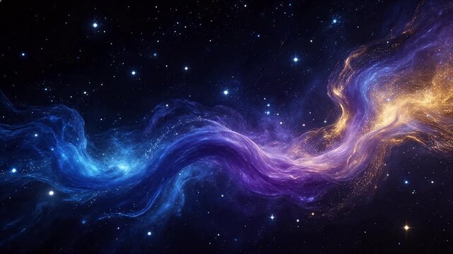 Cosmic nebula with stars