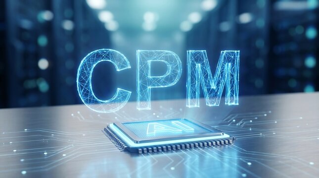CPM cost per mille holographic microchip, digital advertising metric, technology, data center innovation