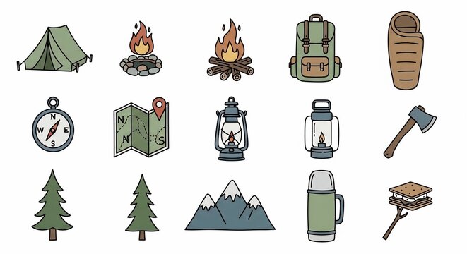 Trailblazer's Palette: Where adventure's icons ignite the spirit of exploration.