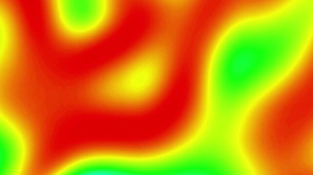 Abstract thermal heatmap gradient background with red yellow green and blue liquid motion blur