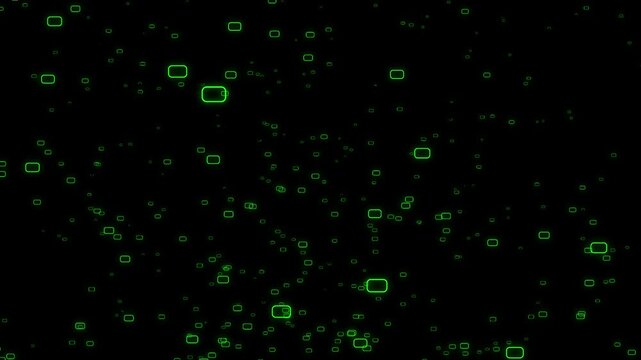 A video in which multiple outline rounded rectangles well up from below, seamlessly looping, alpha channel