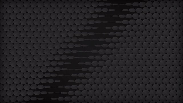 Dark Hexagonal Grid Animation with Subtle Light Effect