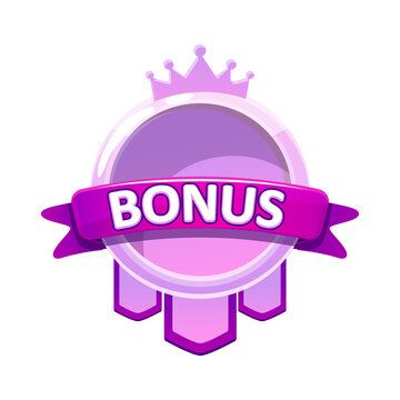 Purple Bonus Royal Badge PNG Isolated on Transparent Background