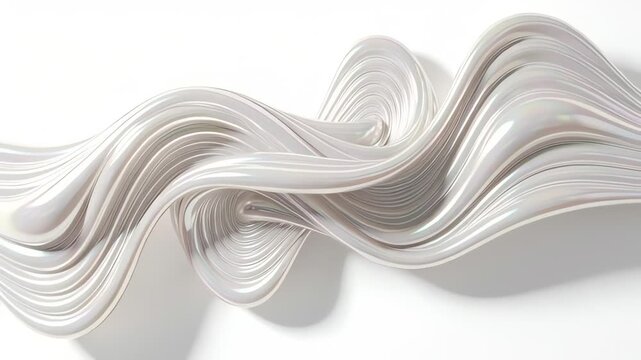 Abstract Black and White Wavy Line Background with Flowing Cable Shapes, Modern Curved Pattern Design and Technology Inspired Minimal Texture