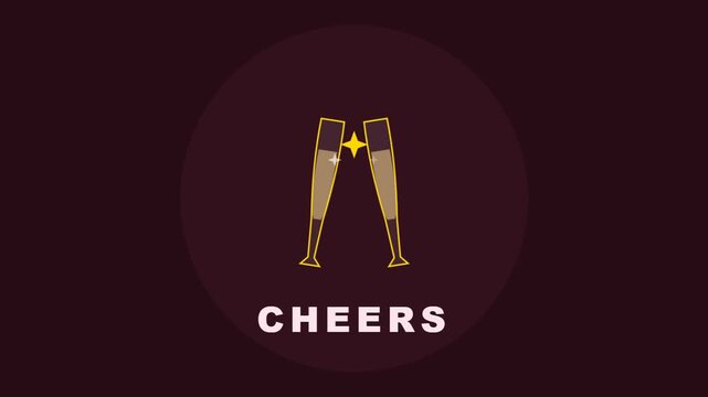 Celebration Glasses Clink Cheers Celebration Video.