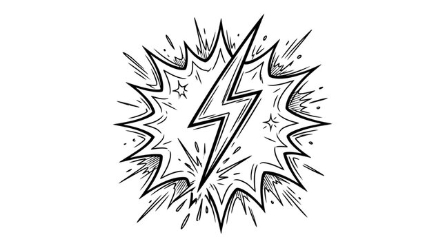 comic, lightning bolt