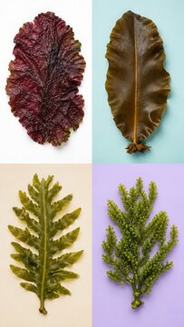 Edible Seaweeds Including Nori, Kombu, Wakame, and Sea Grapes