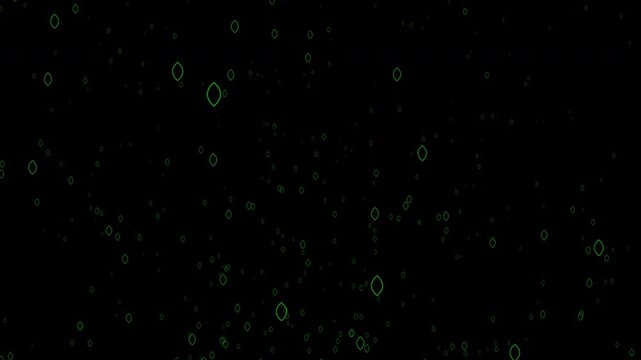 A video in which multiple outline vesica piscis shapes well up from below, loop, alpha channel
