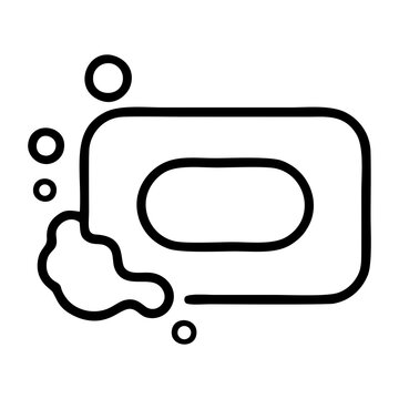 Black and White Bar Soap Icon