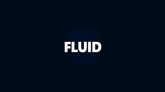 Fluid bold white typography motion graphic on dark background
