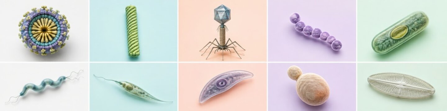 Viruses, Bacteria, Parasites and Fungi in Microbiology Grid