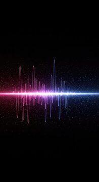 Abstract technical background showing a digital signal waveform with a clear blanking period where the data flow is temporarily suppressed, suppression, technology, reception
