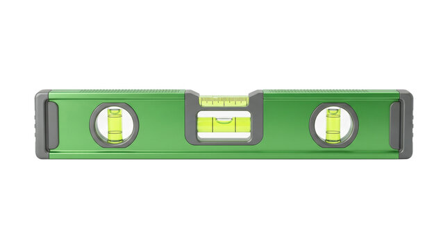 Green professional spirit level tool for construction and carpentry accuracy