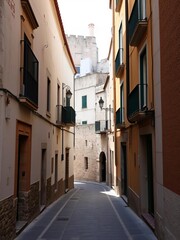 Obraz premium Cádiz old town with narrow streets and ancient walls, architecture, Moorish