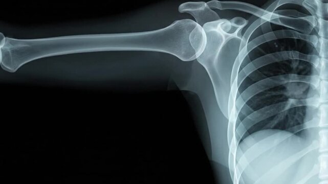 Human Shoulder Joint Side View X-Ray Medical Anatomy Animation