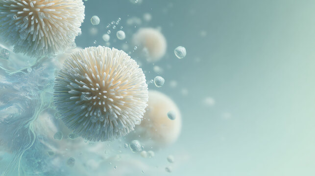 Microscopic Marine Life in Tranquil Waters