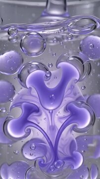 Liposome Molecule Hydrogel Matrix Suspension Macro Vertical 9:16 Video