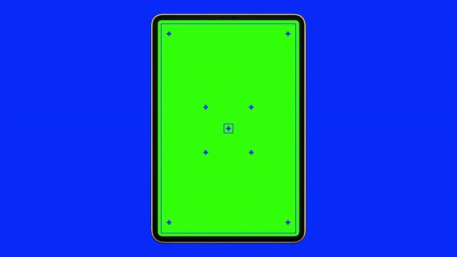 Realistic smart tablet ipad frame animates. Tablet ipad mock up concept graphic template. Tablet ipad scales up from static center screen. 4k